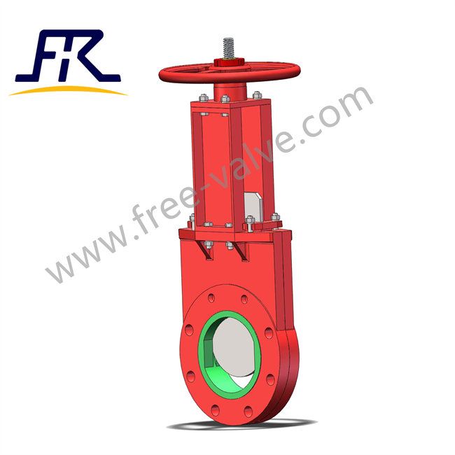 resilient sealing  Bi-directional seal PU polyurethane lined wafer slide knife gate valve