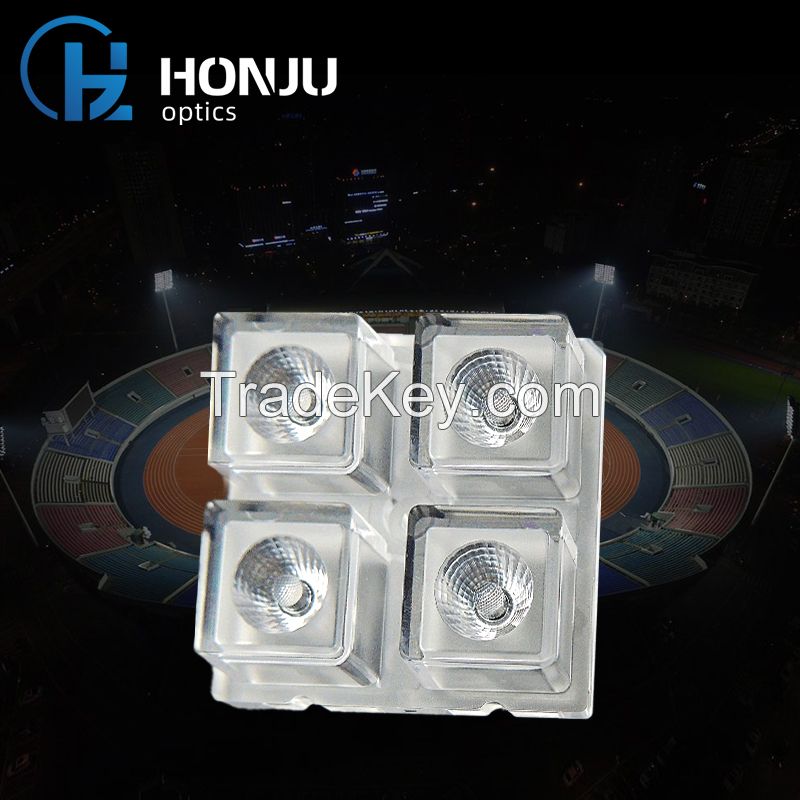 5050 4 In 1 Led 30 Degree Stadium Light Lenses Led Optics Lenses Applications