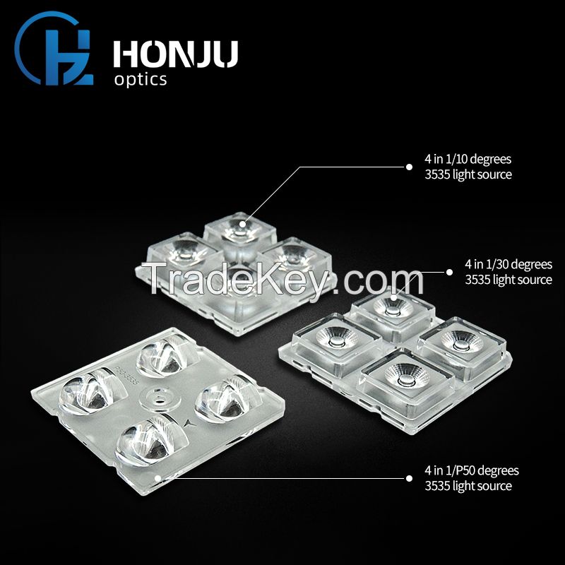 5050 4 In 1 Led 30 Degree Stadium Light Lenses Led Optics Lenses Applications