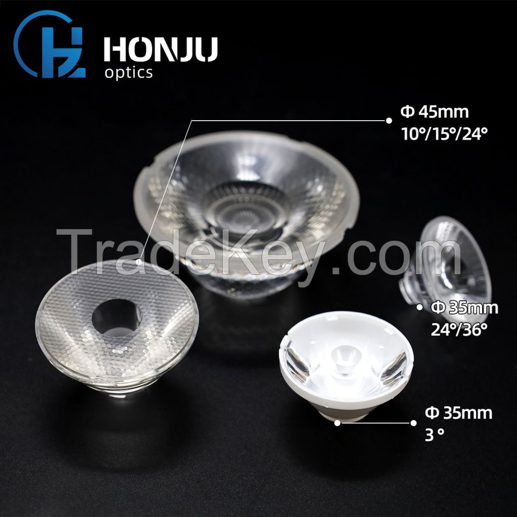 Spotlight Light Optics Lens 35 mm 24 Degree COB Optical Injection Mold Beleuchtungslinse Stage Light Lens