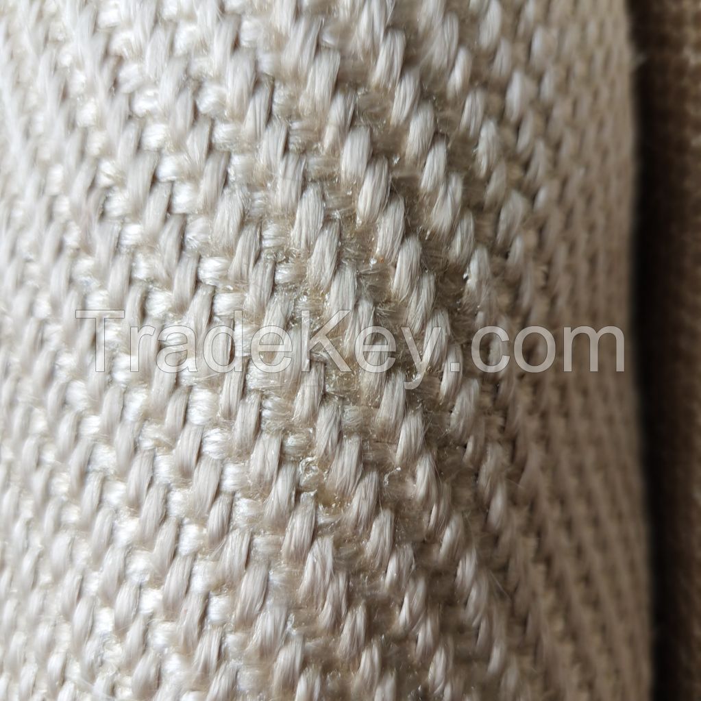 Heat Insulation Fabric For 800℃ Vermiculite Coated Heat Cleaned Fiberglass Cloth Filament/textured Fiberglass Fabric, Silica Glass Cloth