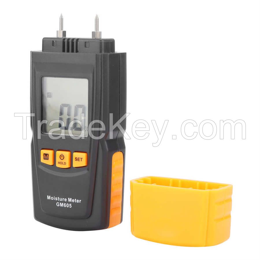 2 Pin Digital LCD Intelligent Wood Moisture Meter Tester Timber Hygrometer Humidity Detector