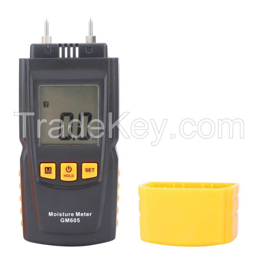 2 Pin Digital LCD Intelligent Wood Moisture Meter Tester Timber Hygrometer Humidity Detector