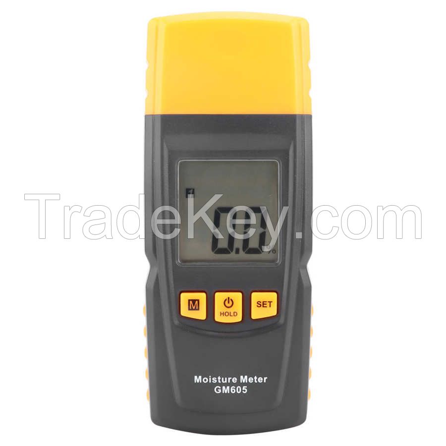 2 Pin Digital LCD Intelligent Wood Moisture Meter Tester Timber Hygrometer Humidity Detector