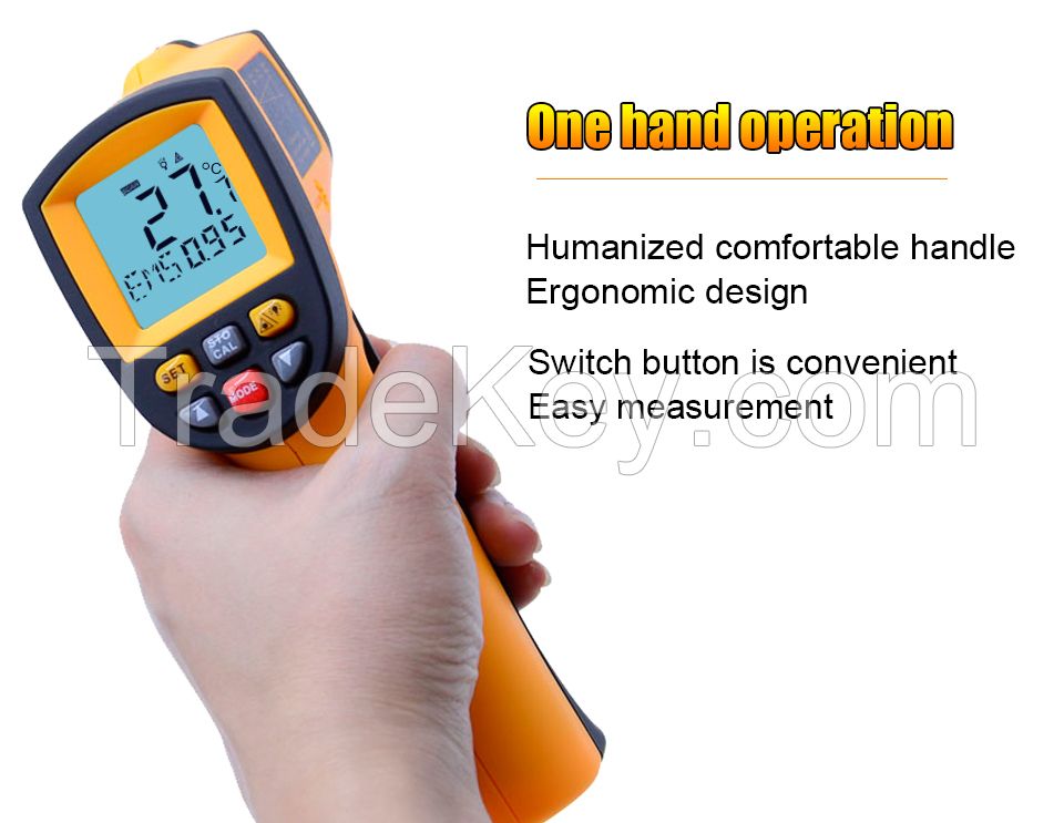 Digital Infrared Thermometer Non-Contact LCD Industrial Laser Thermometer Gun