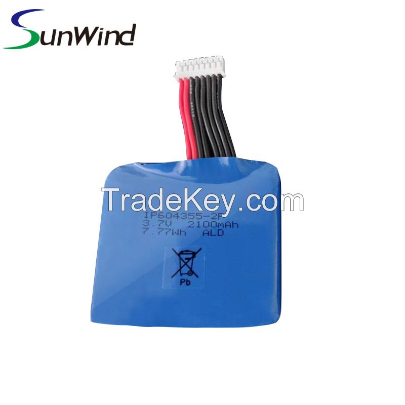 POS Terminal IP604355 2P Battery for Dejavoo Z9 Castles V3 3.7v 2100mah Handheld POS System