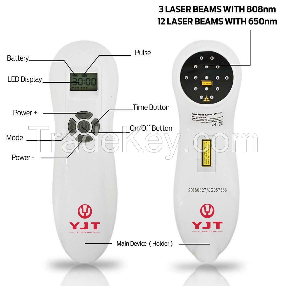 600mW Physiotherapy laser therapy pain relief with 808nm and 650nm laser