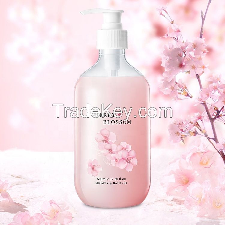 Japanese Cherry Blossom Organic Vegan Moisturizing Long Lasting Fragrance Shower Gel