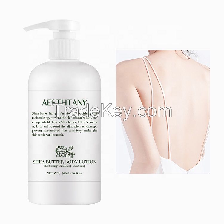 Private Logo Women Whitening Moisturizing Hydrating Firming Collagen Shea Butter Organic Body Lotion