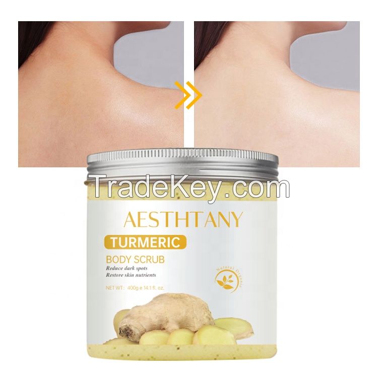 OEM Body Scrubbing Deep Cleaning Exfoliating Turmeric Yellow Peel off Face and Body Scrub