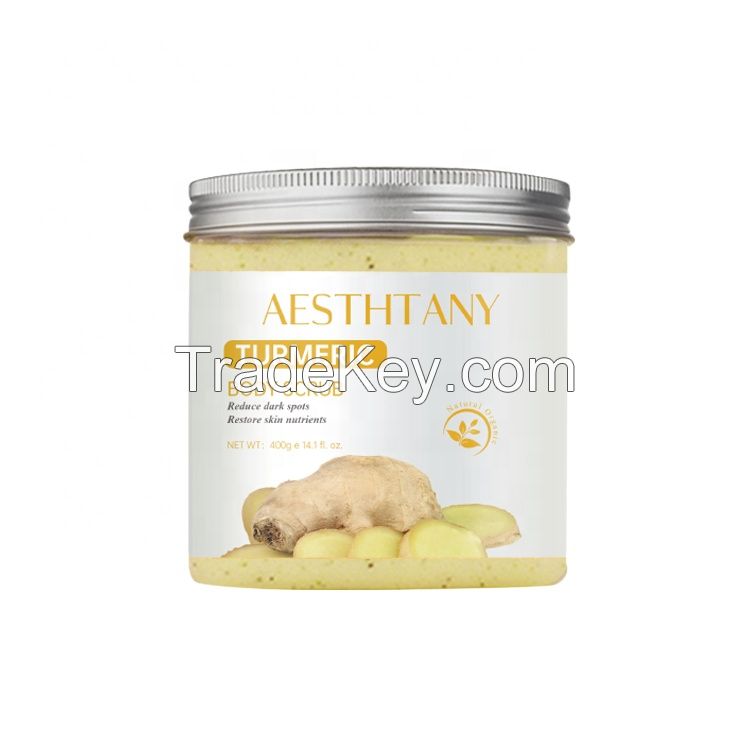 OEM Body Scrubbing Deep Cleaning Exfoliating Turmeric Yellow Peel off Face and Body Scrub