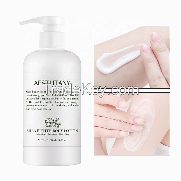 Private Logo Women Whitening Moisturizing Hydrating Firming Collagen Shea Butter Organic Body Lotion