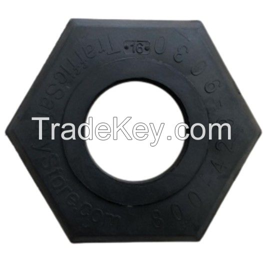 hexagon rubber channelizer cone barrier  base