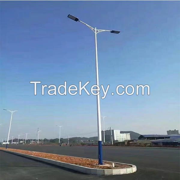 10m Polygon Solar Street Light Pole -hot dip galvanized lamp post, lamp column