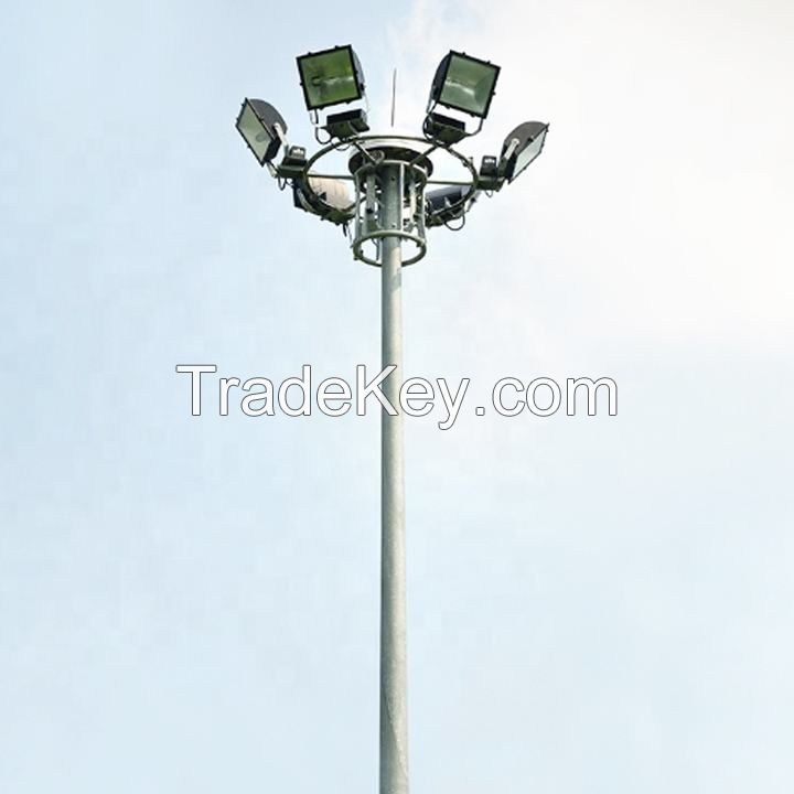 16-35m High Mast Lighting Pole Stainless Steel Outdoor High Mast Lamp Post For Sale Lamp Pole Suppliers