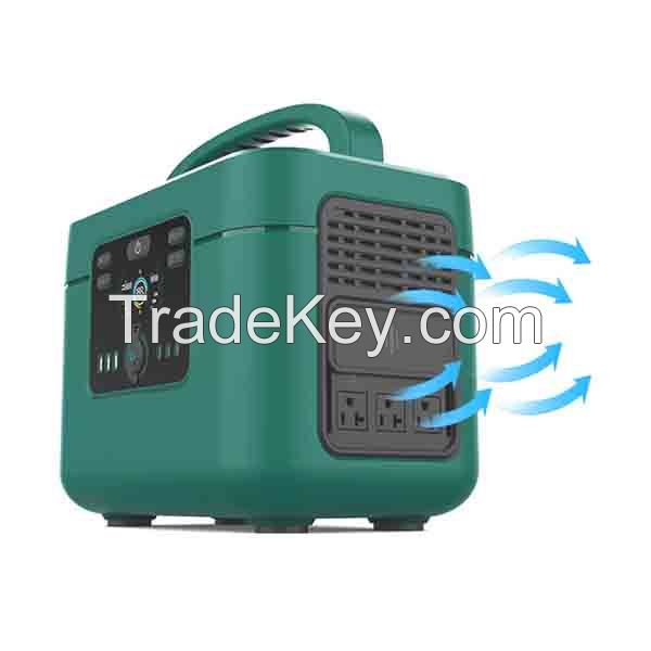 Portable Power Bank Station 1200W Portable Battery 110V 220V AC DC Solar Power Station Outdoor PD Type C Powered Generator