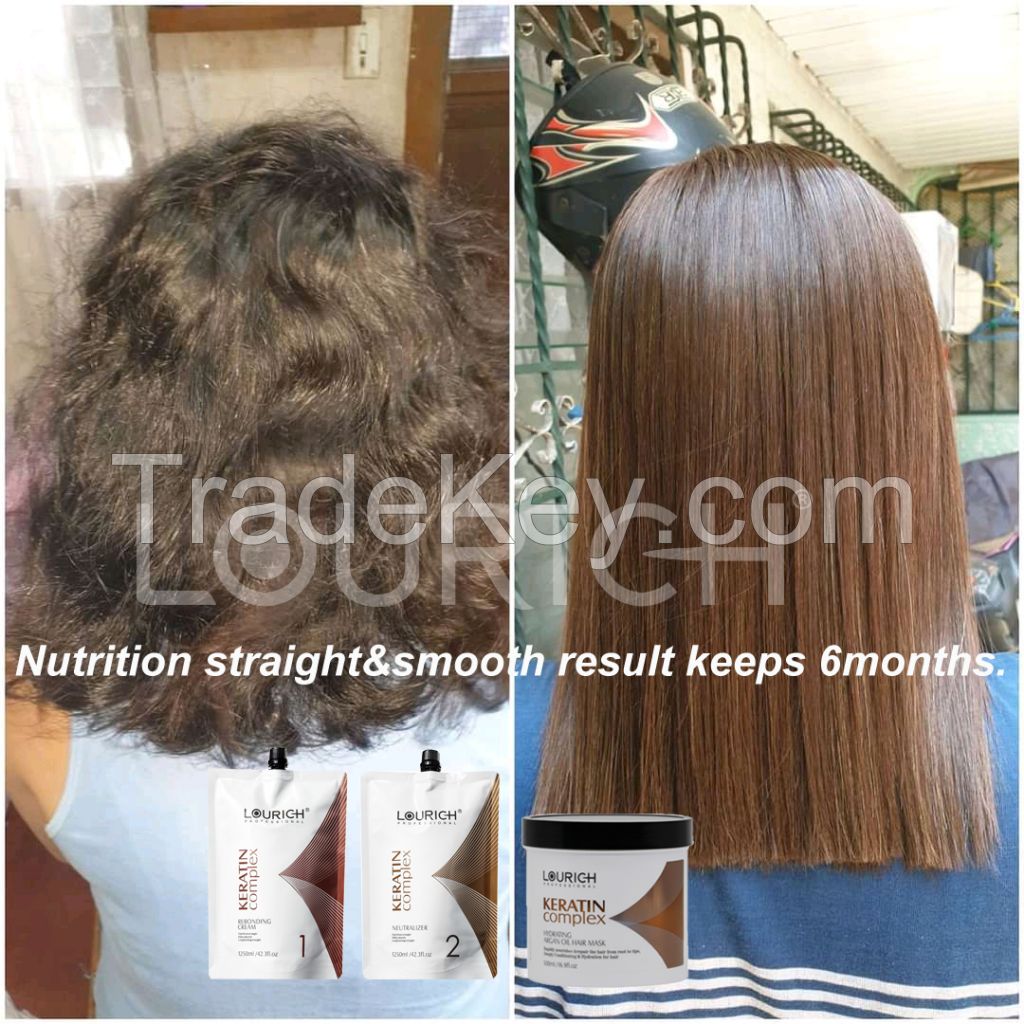 LOURICH hair relaxer cream hair straightening biochemical hair rebonding cream for salon