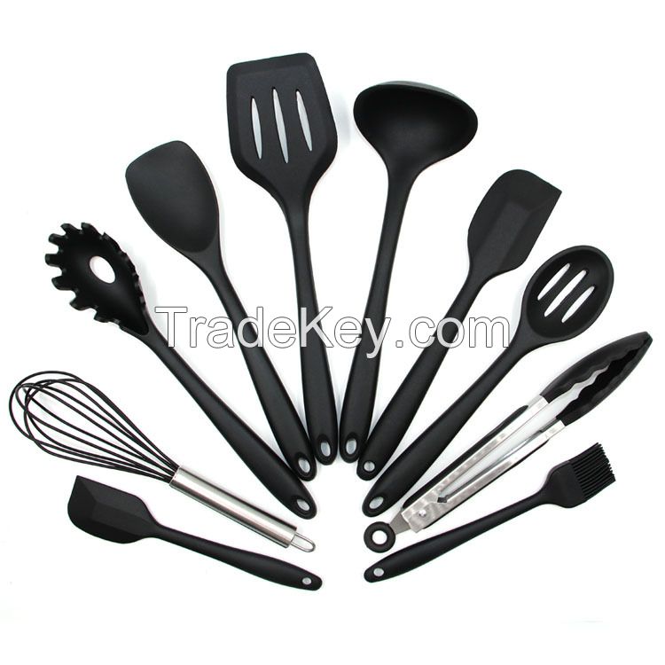 Wholesale 10 Piece Kitchenware Baking Cooking Tools Silicone Cookware Utensils Set