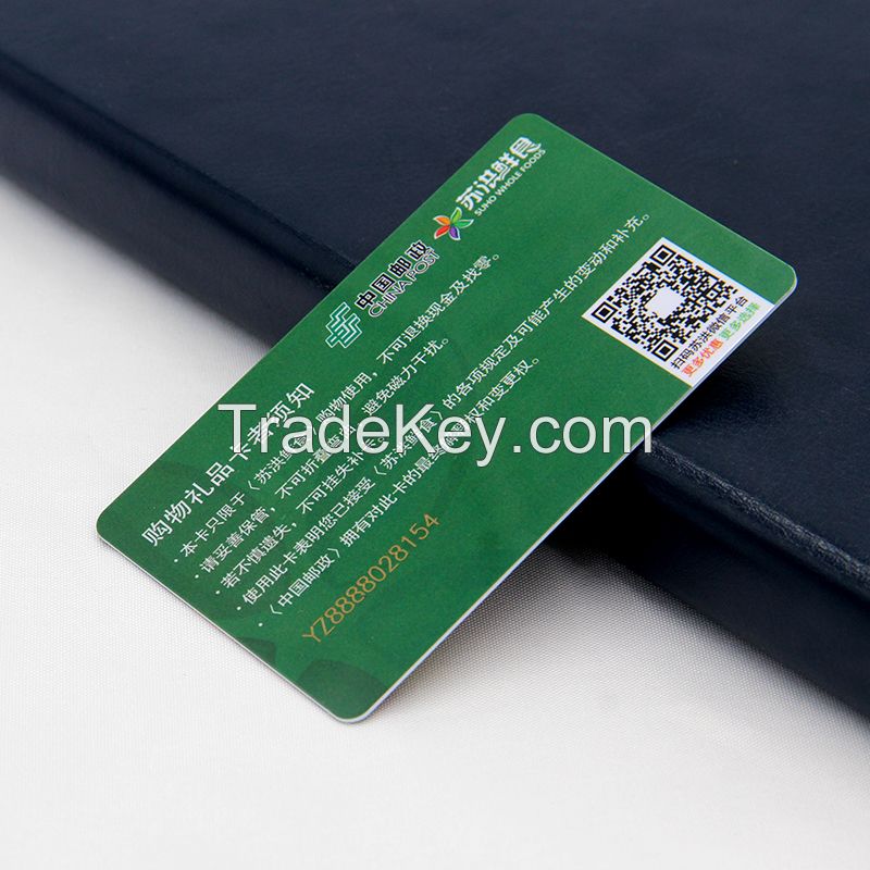 gift card characteristic Non-contact smart card sensitive Good encryption performance, high temperature resistance