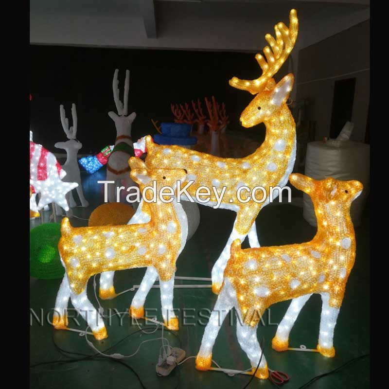 Northyle 3D christmas reindeer sculpture light decoration christmas tree light outdoor decorative led street light