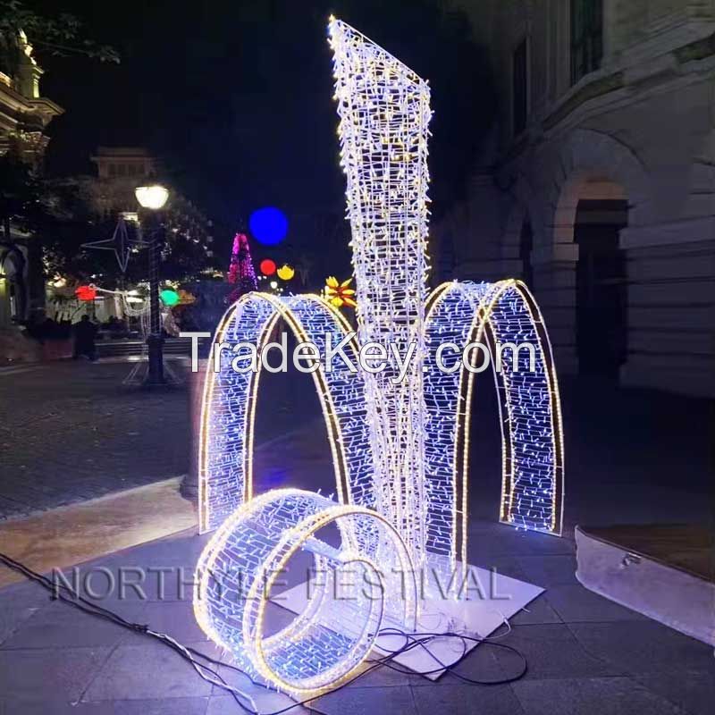 12ft height Outdoor xmas cone tree lighting decoration christmas day celebration waterproof IP68 shopping mall decoration