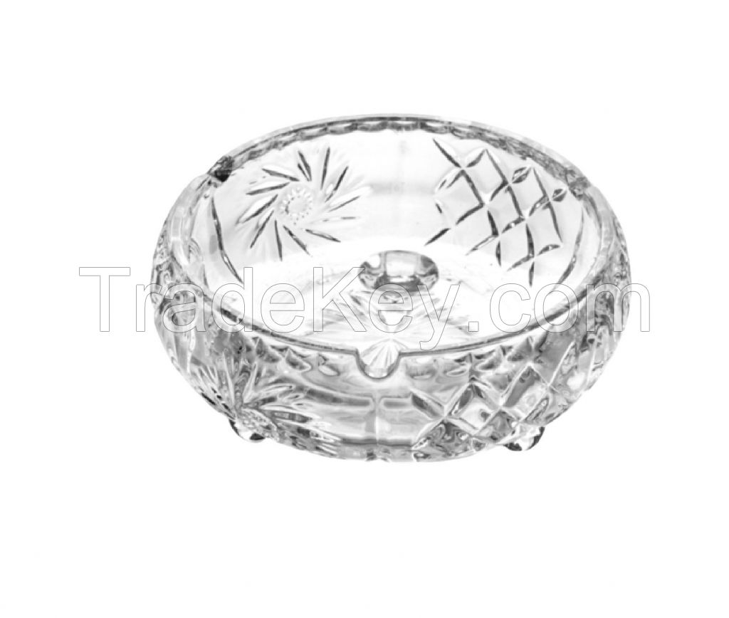 luxury glass ashtray high quality tabletop ash tray cheap factory 