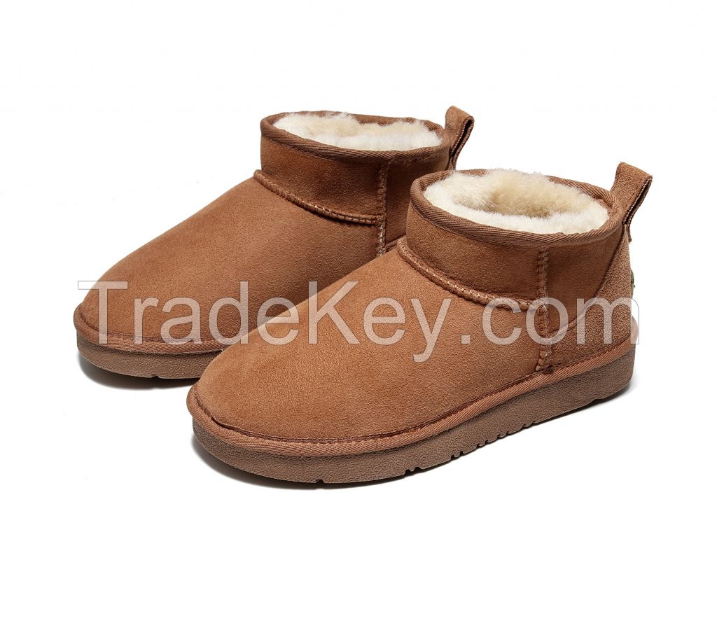 Sheepskin snow boots