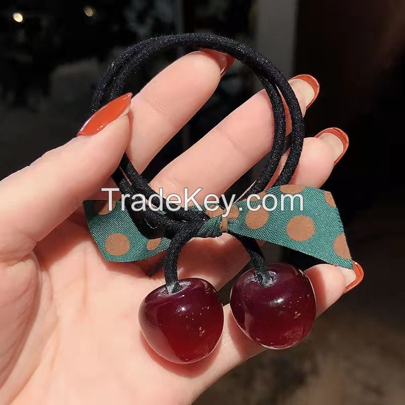 Simple Style Cherry Bow Headband