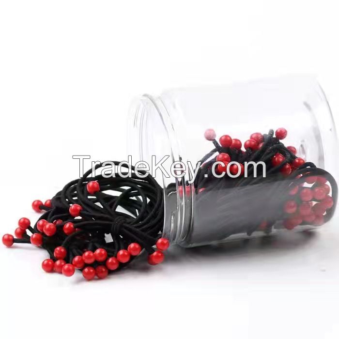 Children's Hair Ring With Colorful beads 100pcs One Box