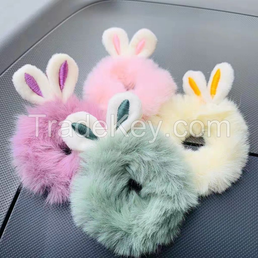 Pretty Cute Rabbit Ear Plush Hair Rope