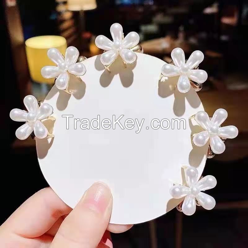 Children's Little Pearl Flower Hair Grab Clip