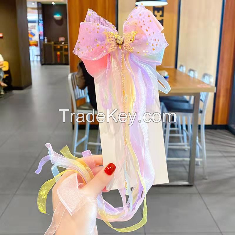 Ethnic Style Pretty Gorgeous Big Flower Hair Clip With Tassel