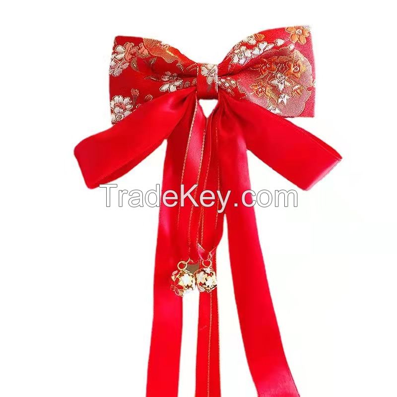 Classic Style Children&#039;s Red Hair Clip With Tassel