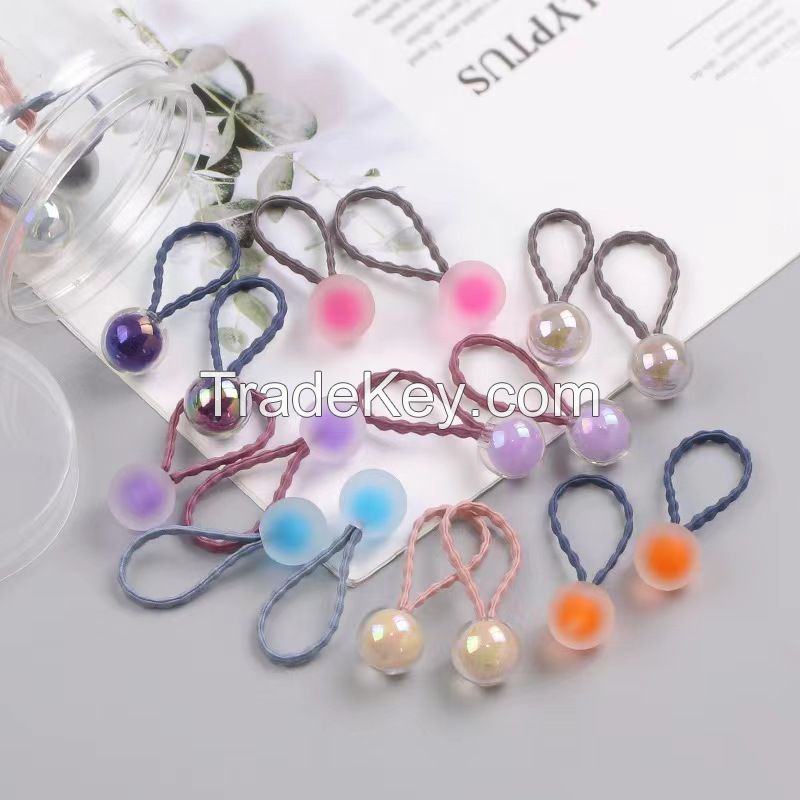 Candy Color Cartoon Hair Ring 20pcs One Set