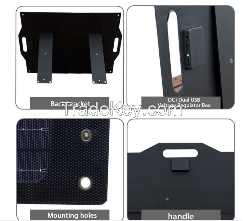 Solarparts 200W ETFE Film Foldable Solar Charger for Travelling