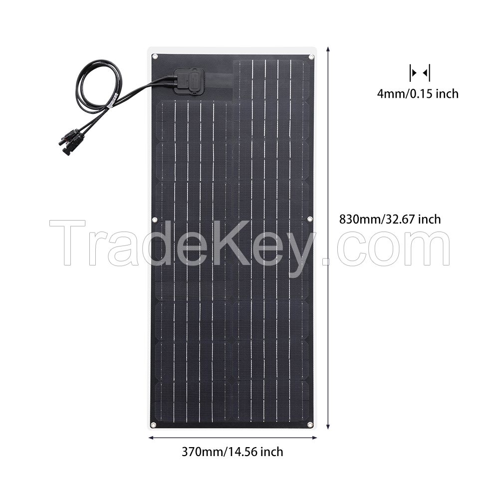 50W 830x370x4mm  ETFE Flexible Solar Panel