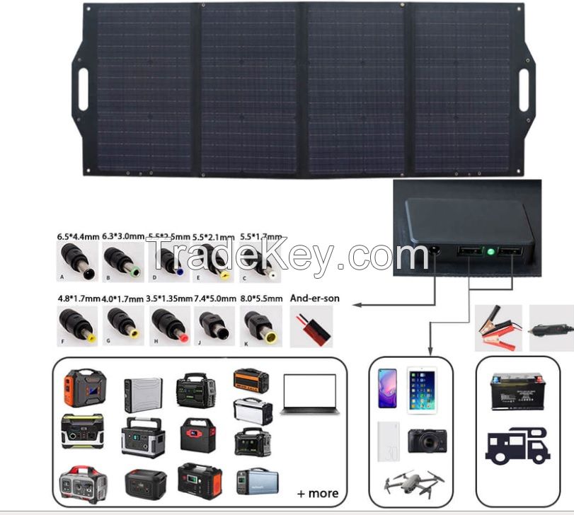 Solarparts 200W ETFE Film Foldable Solar Charger for Travelling