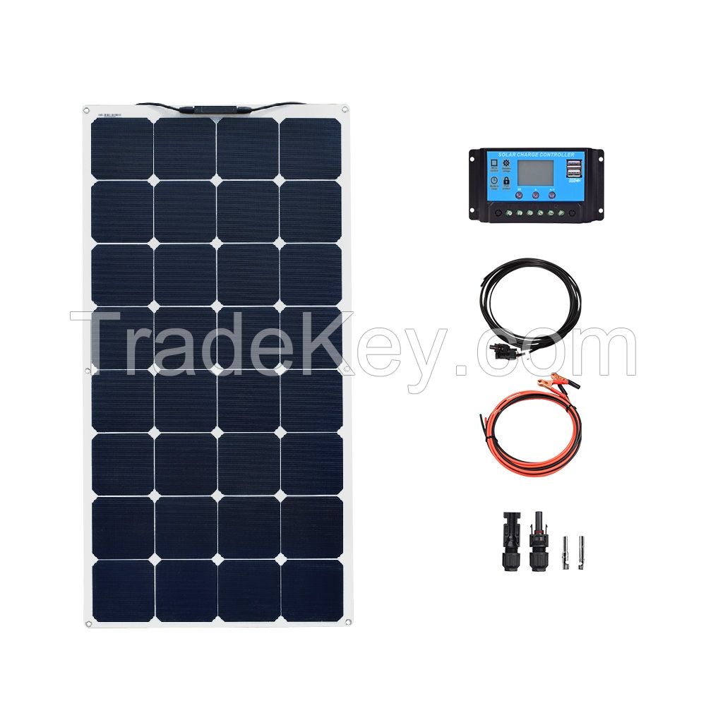 Solarparts 18V/100W Solar Kits for RV/Marine/Outdoor Using