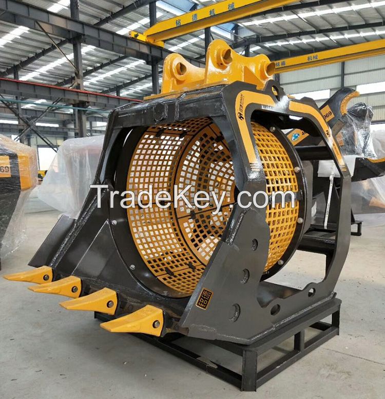 MONDE excavator soil rotary screening bucket