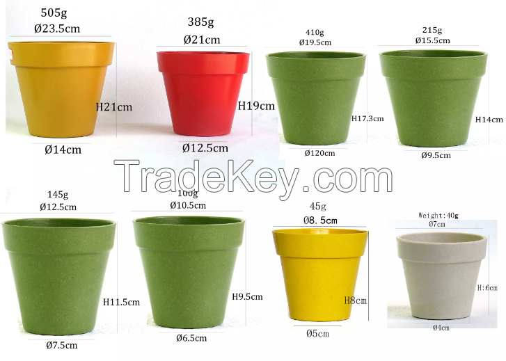 Herb Small Planter Pot Wholesale Factory Price Bamboo Fiber Pots Eco Friendly Flower Pot