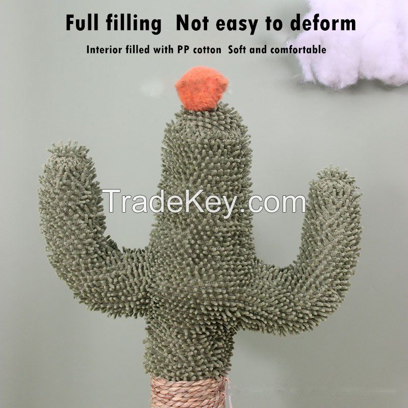 Wholesale New Fashion Green Cactus Shape Pet Cat Scratching Post Cactus Single Column Cactus Climbing Frame Cat Tree