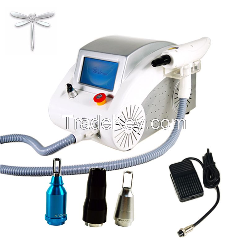 Factory price q switched tattoo removal laser q switch 1064 nd yag 532 ktp tattoo removal system machine With 1320nm Carbon head