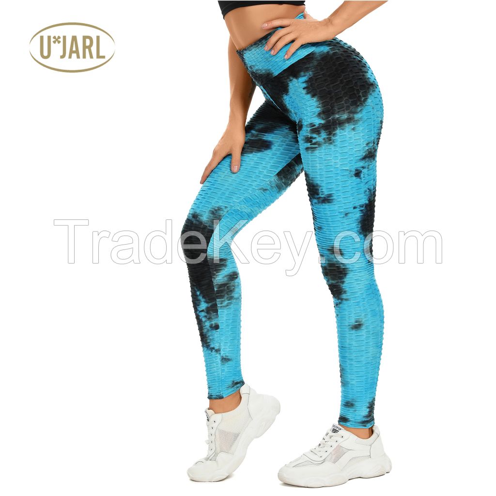 High Waist Yoga Pants Tie Dye Tight Leggings Anti Cellulite Push Up Gym Wear Stretch Workout Tights Breathable Slim Pants