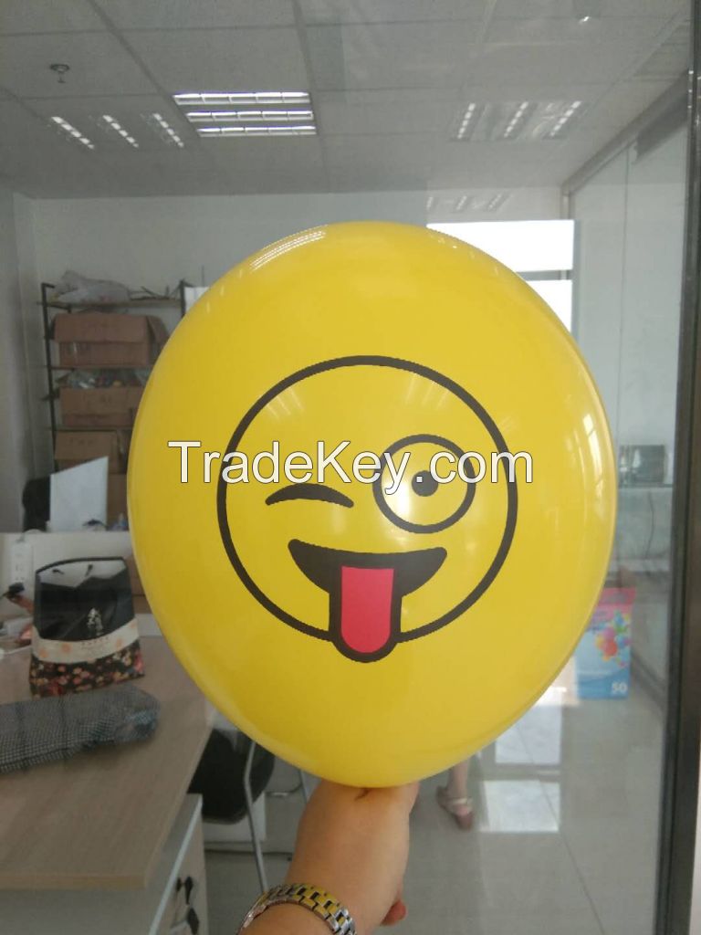 Custom Emoji Print Latex Balloon