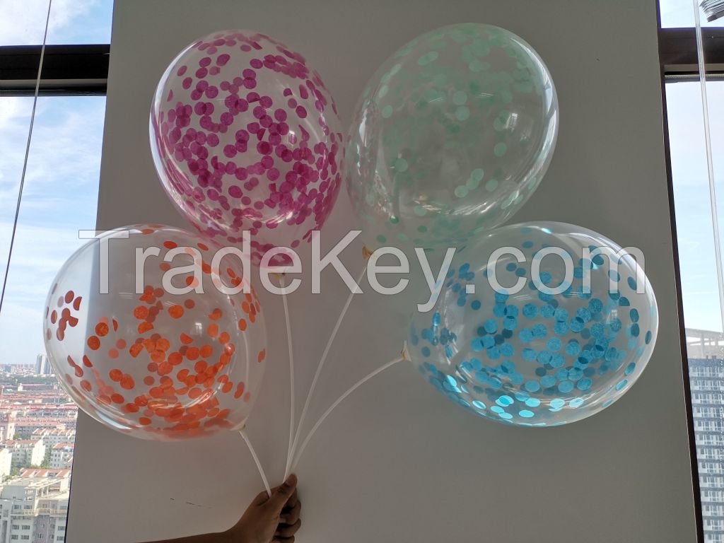 12 inch gold confetti balloons