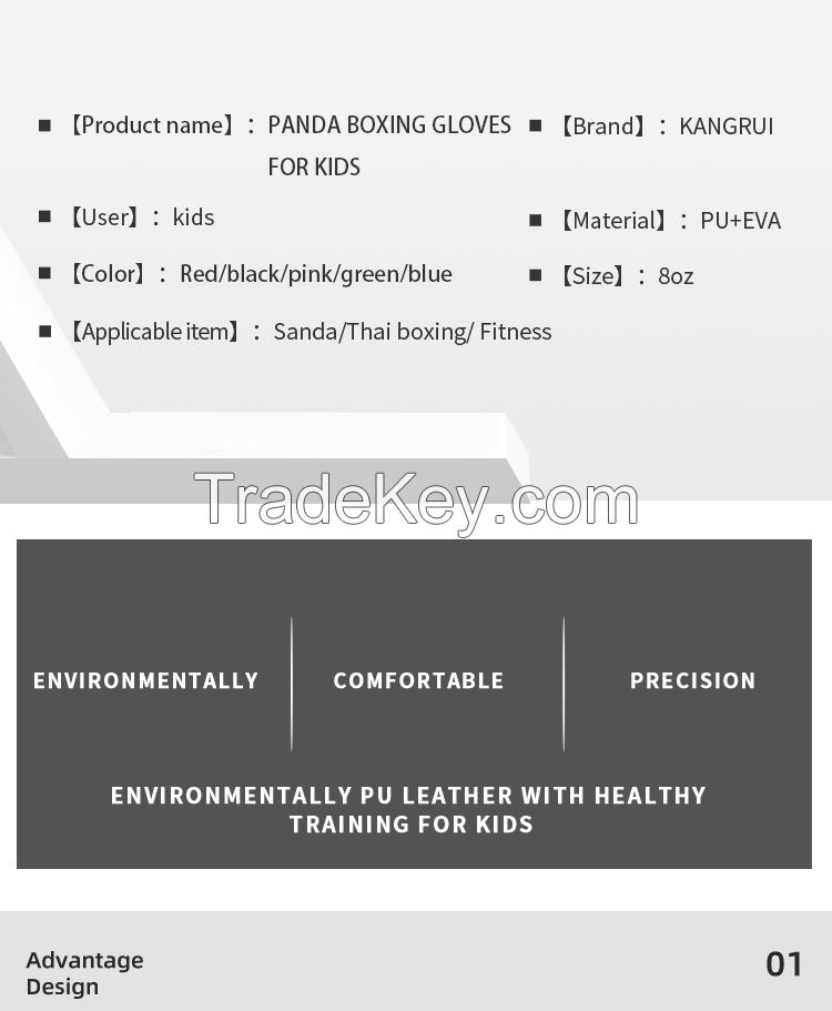 kids boxing glove PU Leather personalized OEM boxing gloves