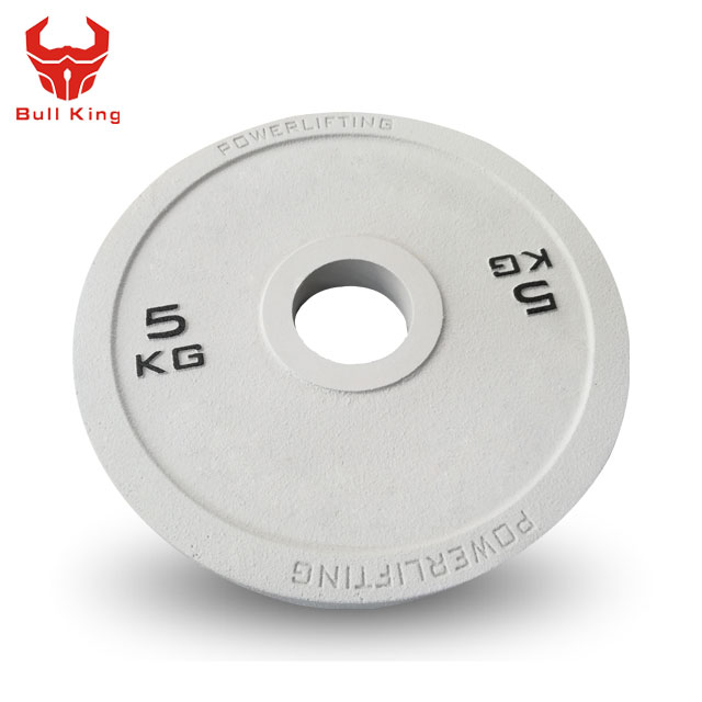 Cast steel power lifting plates for gym training