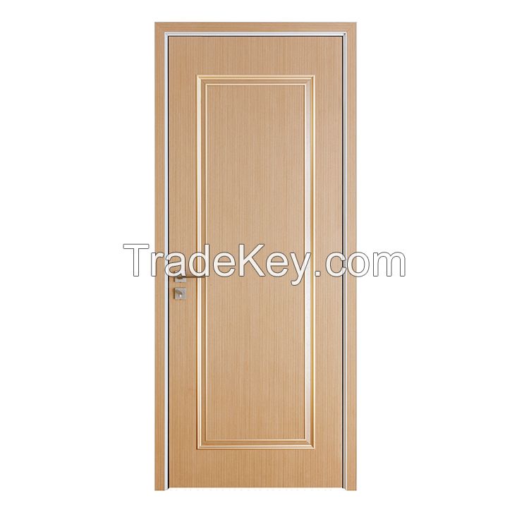 100% water proof wpc pvc glass door bathroom door 