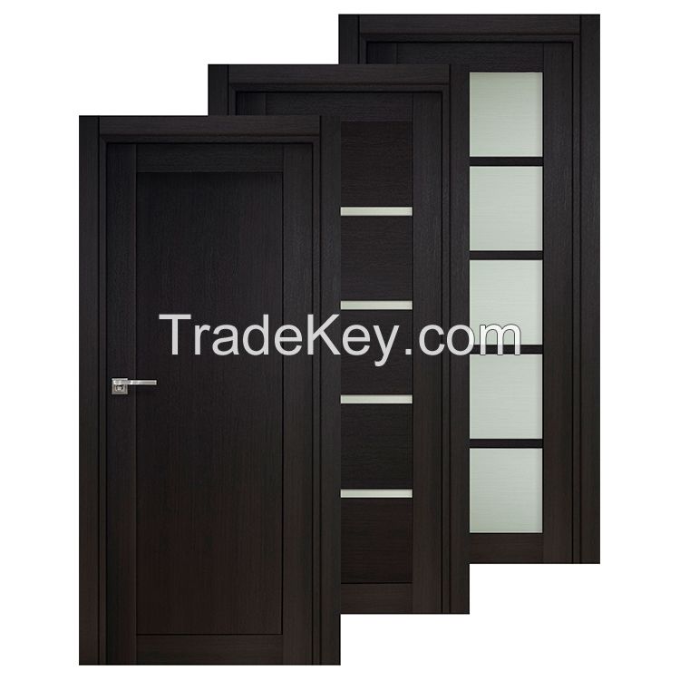 100% water proof wpc pvc glass door bathroom door 