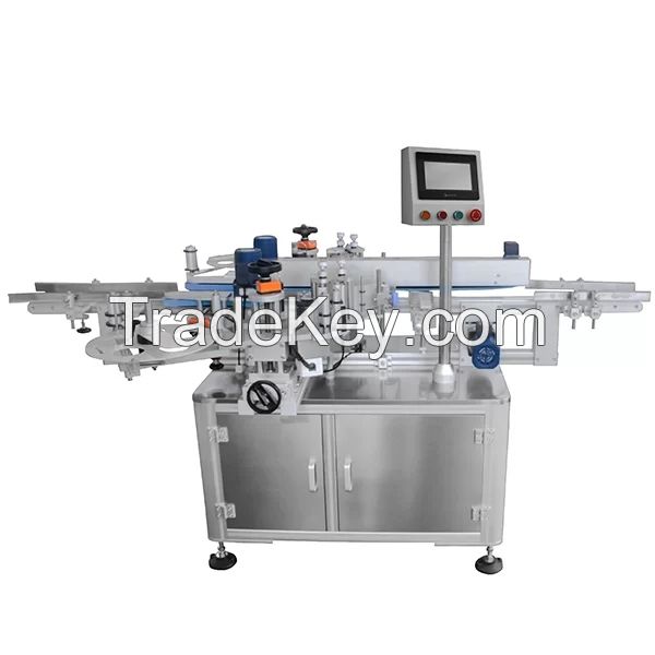 Cosmetic box corner labeling machine